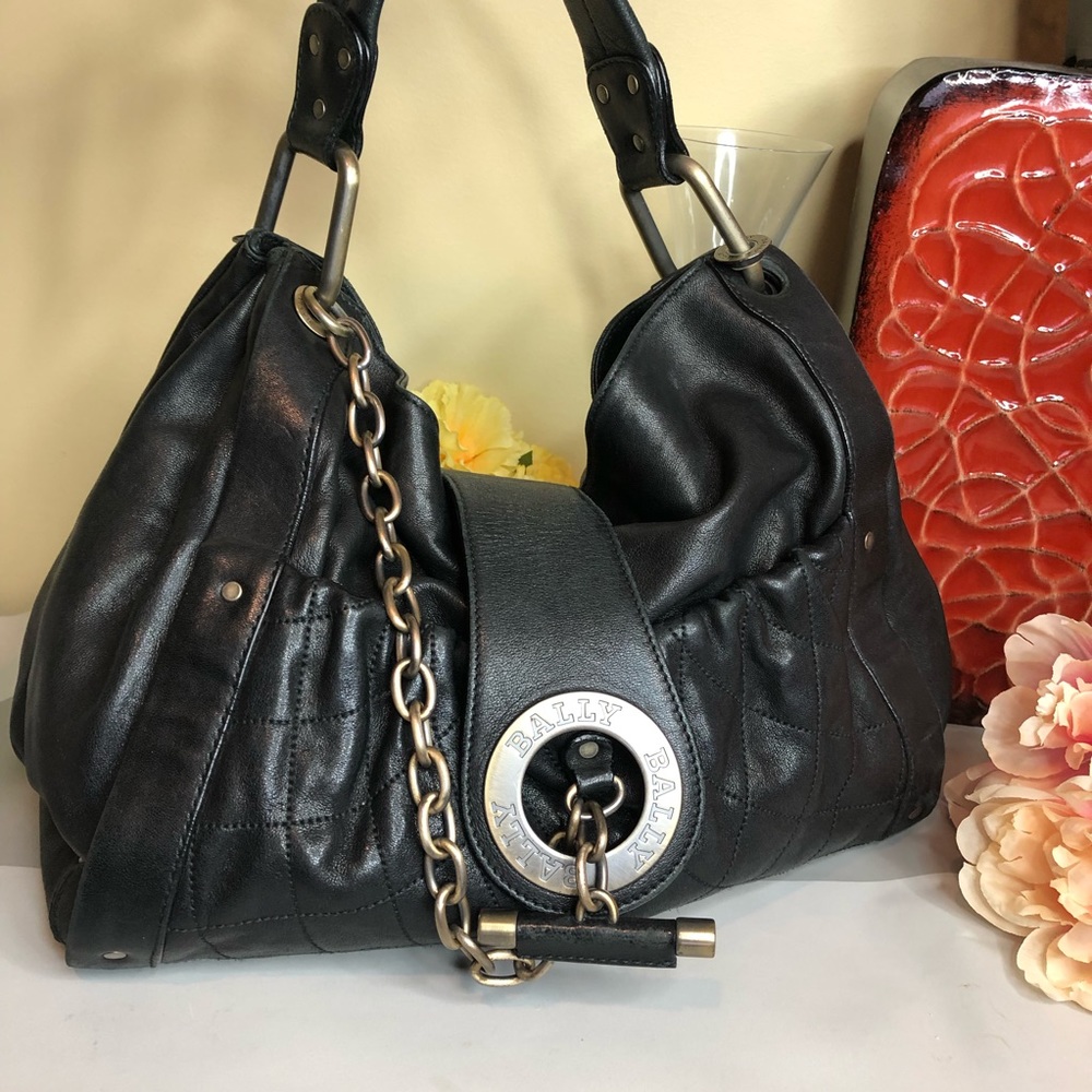 Bally Moto Style Leather Purse